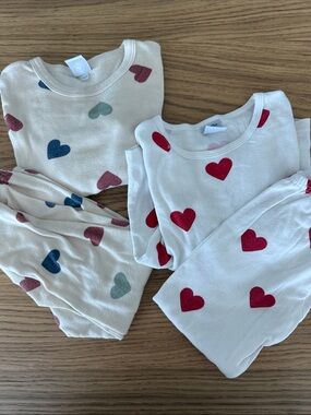 Petit Bateau - Kids Heart Pajama Sets